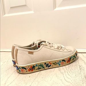 Keds x Rifle Paper Co. Cream/Embroidered Sneakers